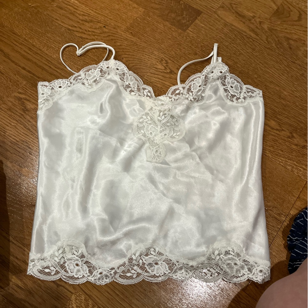 vintage white lace top lingerie Victorias Secret size small